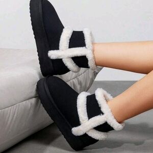 Cozy Black and White Women's Boots